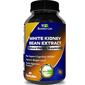 bottle of Biogreen Labs White Kidney Bean Extract Natural Dietary Supplement