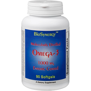 bottle of BioSynergy Molecularly Distilled Omega-3