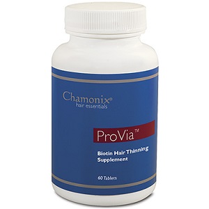 bottle of Chamonix Provia With Biotin Hair Thinning Supplement