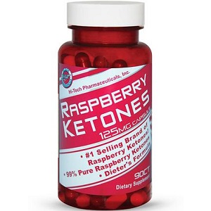 bottle of Hi-Tech Pharmaceuticals Razberi-K brand Raspberry Ketones