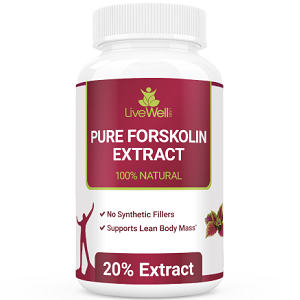 bottle of LiveWell Labs Pure Forskolin Extract