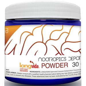 bottle of Longvida Optimized Curcumin Extract Powder