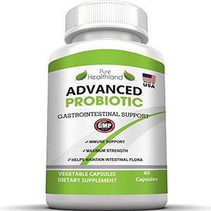 bottle of Pure Healthland Advanced Probiotic