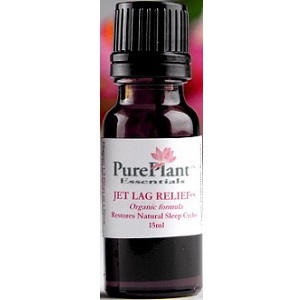 bottle of Pure Plant Essentials Jet Lag Relief