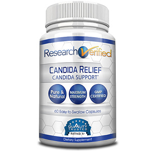 bottle of Research Verified Candida Relief