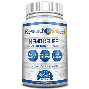 bottle of Research Verified Hemo Relief