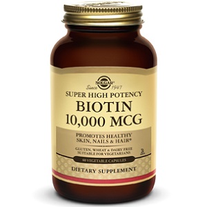 bottle of Solgar Biotin