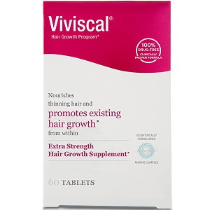 bottle of Viviscal Extra Strength Hair Growth Supplement For Women