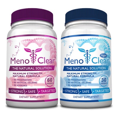 menoclear bottles day and night formula for menopause