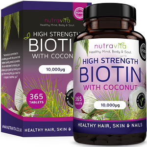 Nutra Vita High Strength Biotin With Coconut for Hair Growth